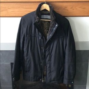 Andrew Marc faux fur black coat size small